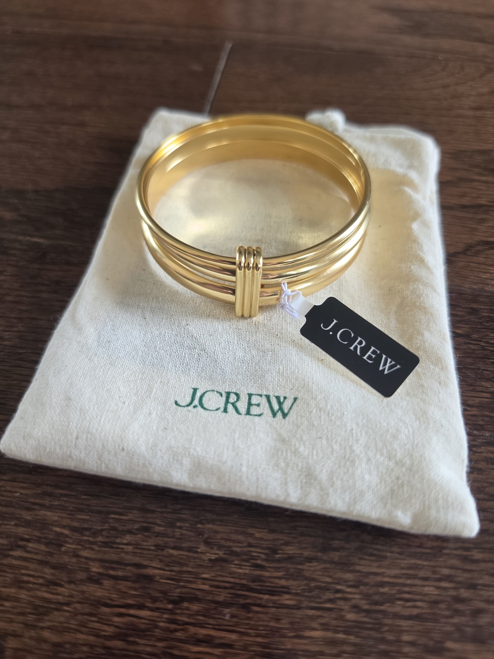 J. Crew Gold Multi-Band Stacked Bangle Bracelet
